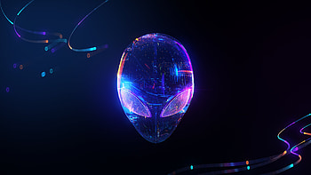 alienware, magenta, art HD wallpaper