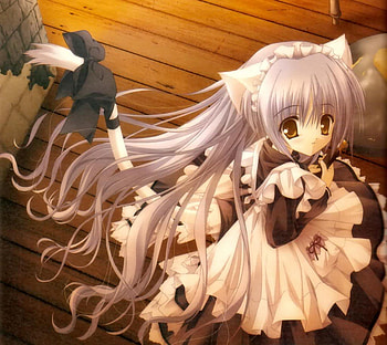 Ooops... Should I Not Play With This?, cute, neko, cat girl, anime HD wallpaper