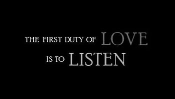 Listening to Love, , black background, text, black and white HD wallpaper