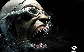 JAWS SWIMMER, scary, fantasy HD wallpaper