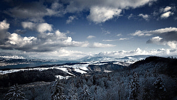 Nature, Sky, Mountains, Snow, Vertex, Top HD wallpaper