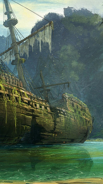 Ghost Ship, 3D , Fantasy realms, Immersive experience HD phone wallpaper