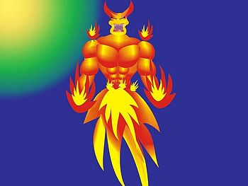 Devil, horror, flame man, ashish HD wallpaper