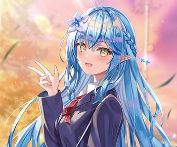 Yukihana Lamy, hololive, Yukihana Lamy, Anime, Virtual Youtuber HD wallpaper