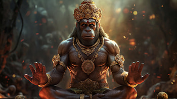 Hanuman - Divine Lord in Meditation, Lord Hanuman HD wallpaper