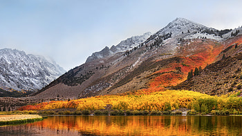 MacOS High Sierra Stock , apple, macbook-pro, computer, original, mountains HD wallpaper