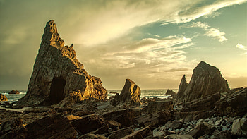 Beach rocks, Geology wonders, Coastal beauty, Natural formations HD wallpaper