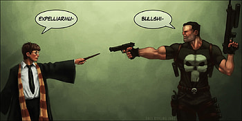 Harry v's Punisher, movie, comics HD wallpaper
