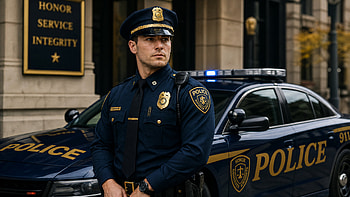 Blue Line Sentinel — Cop | Duty & Honor — Police | Urban Patrol, Police Officer, Police Car HD wallpaper