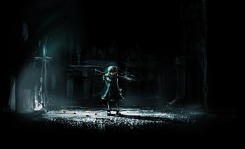 Dark anime, Girl, Art, Dark, Night HD wallpaper