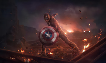 Captain America Rising Above, captain-america, superheroes, artwork, art, digital-art, deviantart HD wallpaper