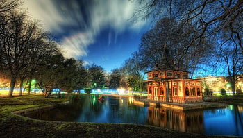 ~The Lake~, building, reflection, water, lake HD wallpaper