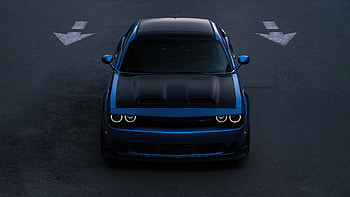 Royal Blue Dodge Challenger Srt Hellcat, dodge-challenger-srt-hellcat-widebody, dodge-challenger, cars HD wallpaper