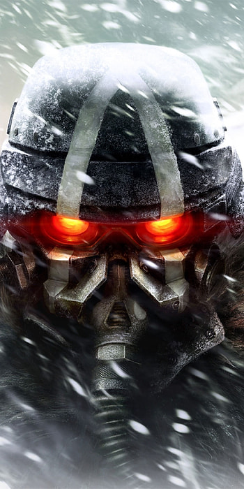 Killzone Shadow, Artwork , Snowy landscapes, Scary gas mask HD phone wallpaper