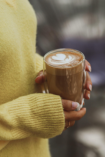Food, Coffee, Glass, Hands, Drink, Beverage, Coziness, Comfort HD phone wallpaper