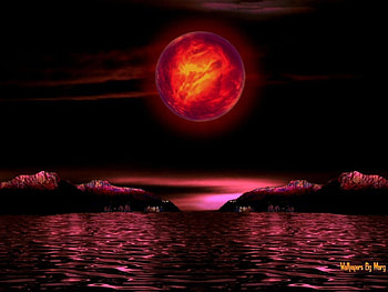 Red Mirage, Water, Mountains, Planets, Lakes HD wallpaper