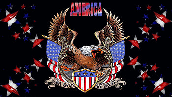 July 4th . ., dom, stars and stripes, holidays, America, July 4th, Eagle HD wallpaper