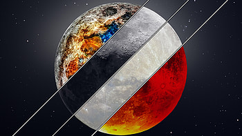 Mineral Super Crescent Blood Moons HD wallpaper