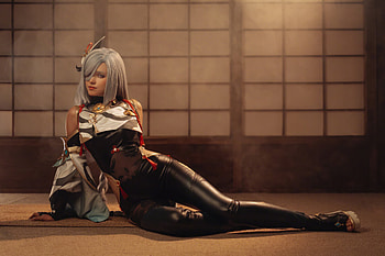 Shenhe Genshin Impact Cosplay, shenhe-genshin-impact, genshin-impact, 2024-games, games, cosplay, shirogane-sama, video-games HD wallpaper