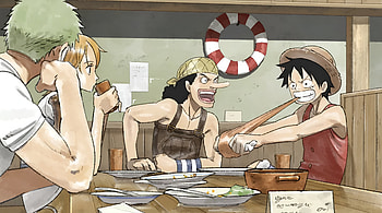 Anime, The One Piece, Monkey D. Luffy, Usopp (One Piece), Nami (One Piece) HD wallpaper