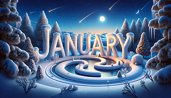 January Winter Wonderland, january, winter, snow, landscape, Night Sky HD wallpaper