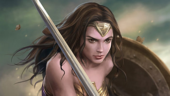 Wonder Woman Warrior Art , wonder-woman, artwork, digital-art, superheroes, artstation HD wallpaper