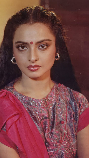 Rekha, bollywood actress, vintage HD phone wallpaper