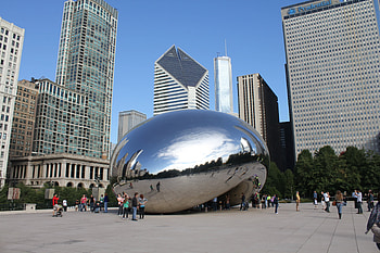 Chicago travel, Millennium Park, Public art landmark, Iconic sculpture HD wallpaper