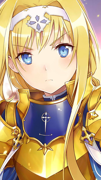 Alice Zuberg, blue eyes, armor, Anime, Sword Art Online: Alicization HD phone wallpaper