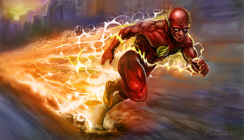 The Flash Running Artwork , flash, digital-art, artwork, artist, deviantart, superheroes HD wallpaper