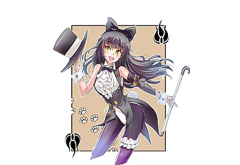 Anime girl, magician, blake belladonna HD wallpaper