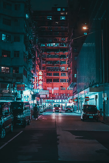 Cities, Auto, People, Building, Lights, Night City, Street HD phone wallpaper