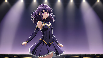A girl on a stage, AI Art, Anime, girl, anime girl HD wallpaper