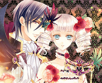 Masquerade, mask, nice, feather, petals, flower, couple, maiden, short hair, female, blossom, sexy, sweet, hot, girl, anime girl, mantle, anime, pretty, romantic, lovely, lover, cute, dress, long hair, beauty, rose, lady, twintails, cape, male, beautiful, romance, boy, love, gown HD wallpaper