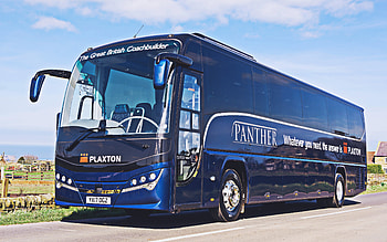 Plaxton Panther Volvo B8R, , passenger transport, 2021 buses, blue bus, 2021 Plaxton Panther Volvo B8R, passenger bus, Volvo HD wallpaper