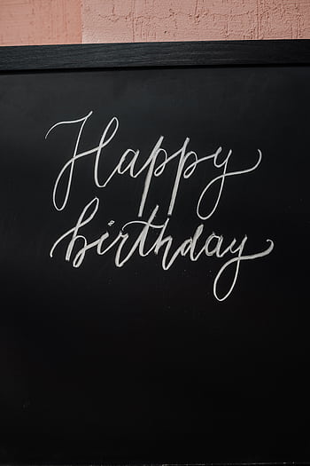 Stylish chalkboard with 'Happy Birtay' in handwritten script, perfect for celebrations. HD phone wallpaper