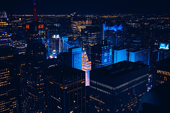 Cities, Night, Usa, Skyscrapers, United States, New York HD wallpaper
