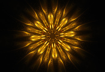 Abstract, Patterns, Fractal, Golden, Ornament HD wallpaper