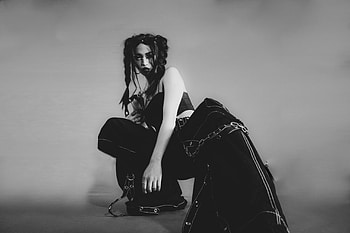 Goth girl sanctuary, Patterned beauty, Gothic vibes, Mysterious charm HD wallpaper