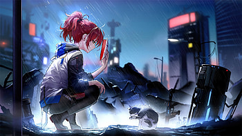 Anime Girl Mask Off, artist, artwork, anime HD wallpaper