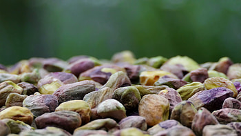 Pistachio nuts, Slow motion, Green background, Organic HD wallpaper