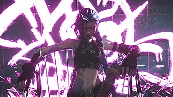 Purple Eyes Jinx League Of Legends HD wallpaper