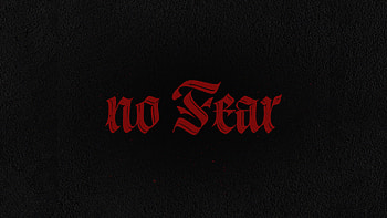 No Fear, typography, dark, black HD wallpaper