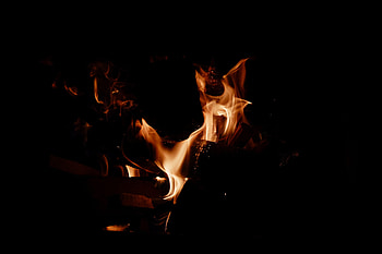 Fire, Bonfire, Dark, Flame, Sparks HD wallpaper