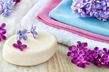 Purple Flowers, soap, petals, nature, flowers HD wallpaper