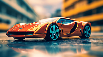 Red Sports Car Toy, toy, vehicle, sports car HD wallpaper