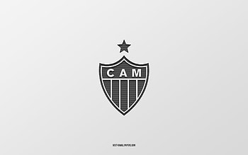Atletico Mineiro, white background, Brazilian football team, Atletico Mineiro emblem, Serie A, Belo Horizonte, Brazil, football, Atletico Mineiro logo HD wallpaper