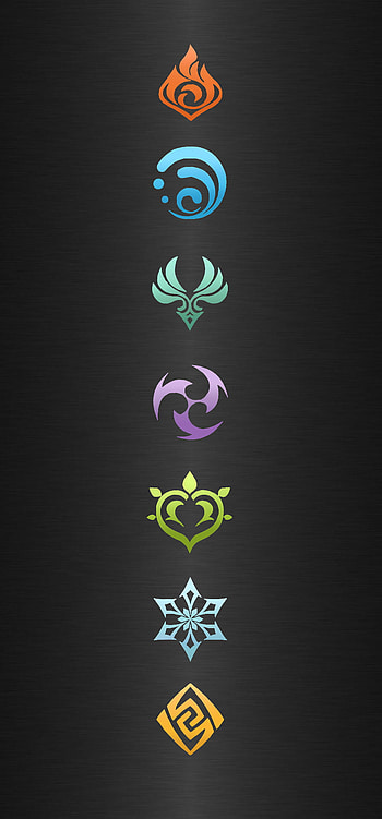 Genshin Impact Element, symbol, art HD phone wallpaper