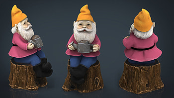 Garden Gnome 6, 3D Model, Sanchiesp HD wallpaper