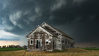 Abandoned House, ruin, House, old, sky HD wallpaper
